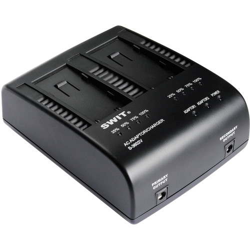 SWIT S-3602V 2-Channel Charger/Adaptor for S-8823 and JVC BN-VF823 Battery