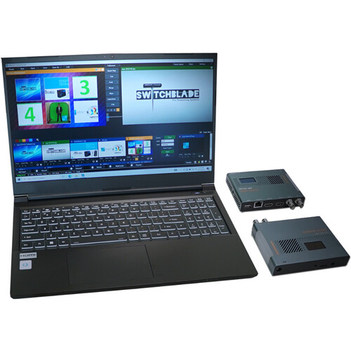 Switchblade Systems Flyte Laptop Production System with vMix 4K& Two Science Image NDI HD Mini Converters