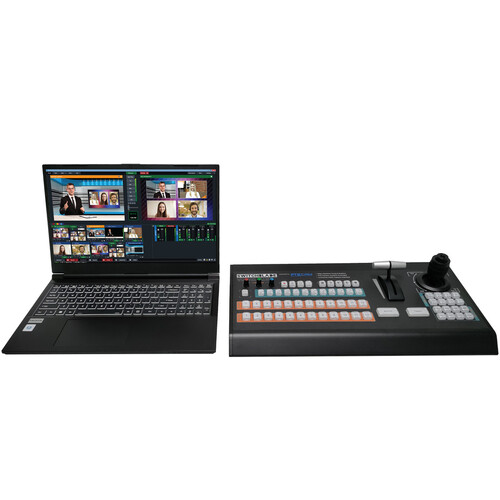 Switchblade Systems Flyte Laptop Production System with vMix 4K VCM12 PLUS Controller & 4-Input HDMI Capture Device