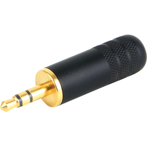 Switchcraft 3.5mm TRS Male Cable Connector (Black Handle Gold-Plated Connector)