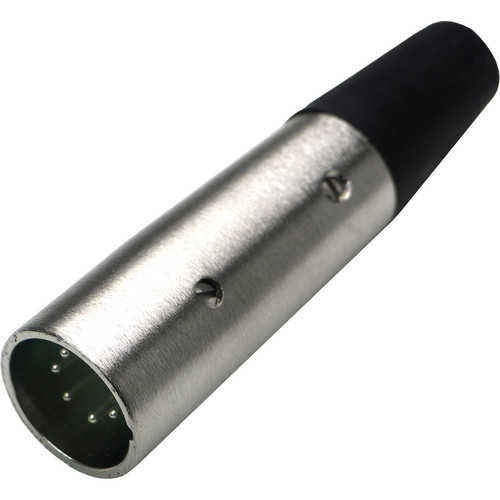 Switchcraft A Series 5-Pin XLR Male Cable-Mount Connector (Nickel Shell Silver Contacts)