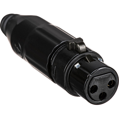 Switchcraft AAA Series 3-Pin XLR Female Cable-Mount Connector (Black Metal Shell Gold Contacts)