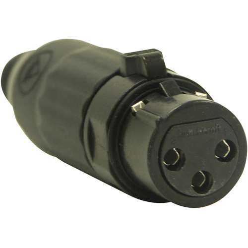 Switchcraft AAA Series 3-Pin XLR Female Cable-Mount Connector (Black Metal Shell Silver Contacts)