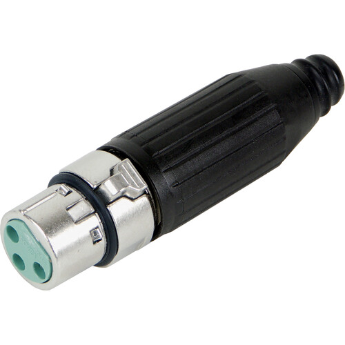 Switchcraft AAA Series 3-Pin XLR Female Cable-Mount Connector (Black Plastic Shell Silver Contacts)