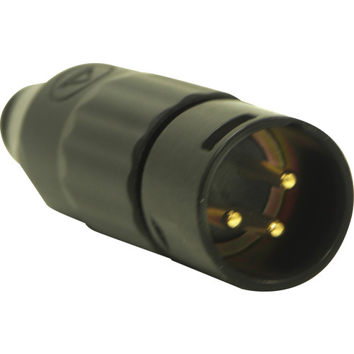 Switchcraft AAA Series 3-Pin XLR Male Cable-Mount Connector (Black Metal Shell Gold Contacts)