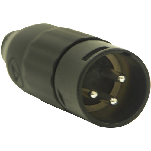 Switchcraft AAA Series 3-Pin XLR Male Cable-Mount Connector (Black Metal Shell Silver Contacts)