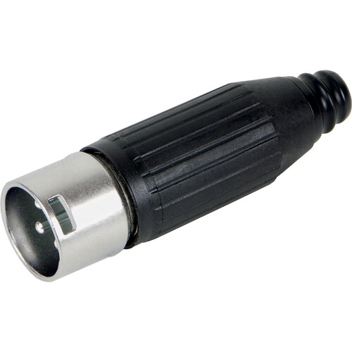 Switchcraft AAA Series 3-Pin XLR Male Cable-Mount Connector (Black Plastic Shell Silver Contacts)