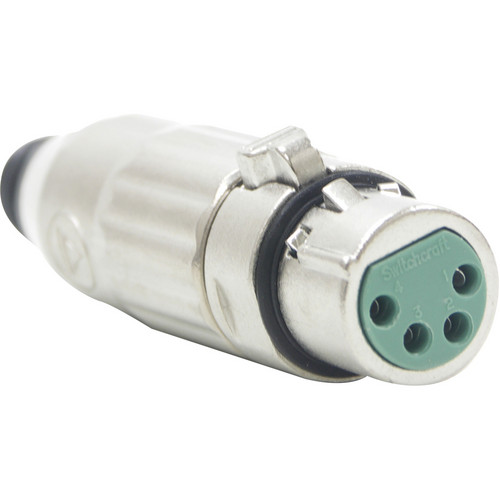 Switchcraft AAA Series 4-Pin XLR Female Cable-Mount Connector (Nickel Shell Silver Contacts)