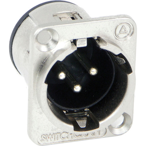Switchcraft E Series 3-Pin XLR Male Solder Contacts (Nickel Silver)