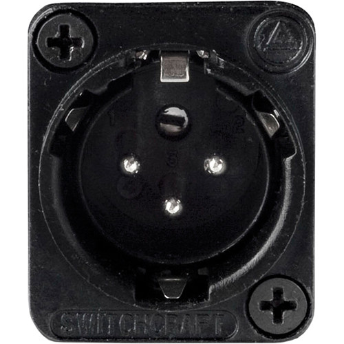 Switchcraft E Series 3-Pin XLR Male Solder Contacts (Black Silver)