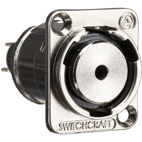 Switchcraft EH Series 3.5mm 3-Pole Female Connector with Solder Contacts (Nickel Finish)