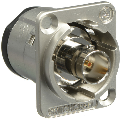 Switchcraft EH Series 75 Isolated BNC Female Feedthrough Jack Connector (Nickel)