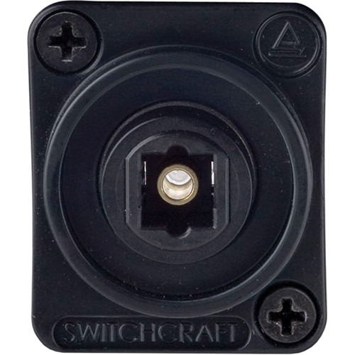 Switchcraft EH Series TOSLINK Female to TOSLINK Female Panel-Mount Connector (Black Plastic Housing)