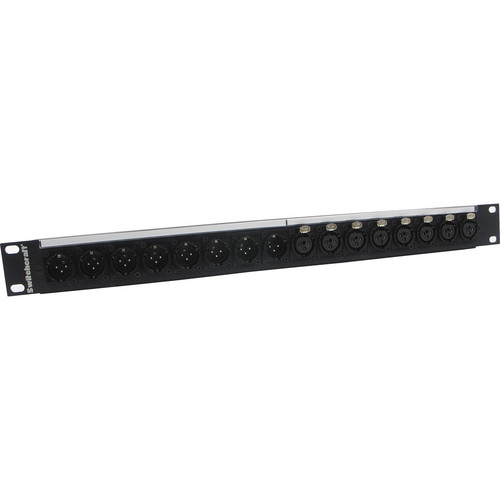 Switchcraft QG Series 1-RU Patchbay with 8 Male and 8 Female XLR Connectors