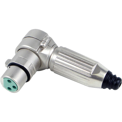 Switchcraft AAA Series 3-Pin XLR Female Cable-Mount Connector (Silver Pins Nickel Body Right-Angle)