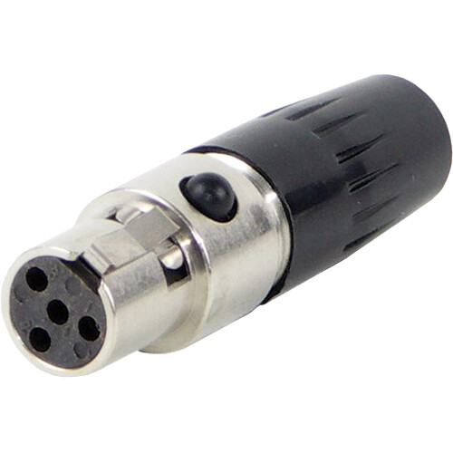 Switchcraft TA4FLX Tini-QG 4-Pin Mini-XLR Female Cable Mount Connector with Large Flex Relief (Nickel)