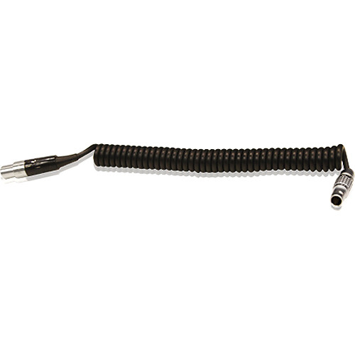 Core SWX RED 4-Pin LEMO to TVLogic Mini-XLR Coiled Cable (18