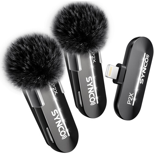 Synco WAir-P2SL 2-Person Wireless Microphone System with Lightning Connector for iOS Devices (2.4 GHz Black)