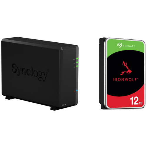 Synology DiskStation 12TB DS118 1-Bay NAS Enclosure Kit with