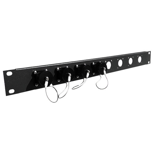 Tactical Fiber Systems Patch Panel with 4 BullsEye Duo Chassis Connectors