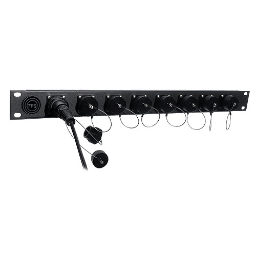 Tactical Fiber Systems Patch Panel with 8 BullsEye Duo Chassis Connectors