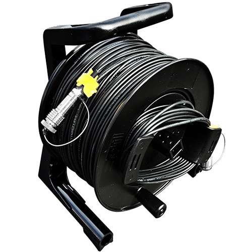 Tactical Fiber Systems DuraTAC Armored Cable & Reel with Magnum Connectors (2-Fibers Single Mode 500 ft)