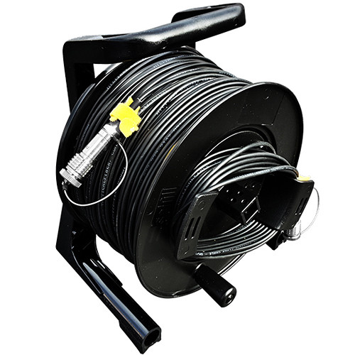 Tactical Fiber Systems DuraTAC Armored Cable & Reel with Magnum Connectors (4-Fibers Single Mode 1500 ft)