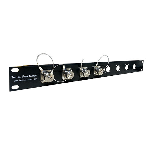 Tactical Fiber Systems Patch Panel with 4 Magnum Quad Chassis Connectors with LC Breakouts (4 Fibers)