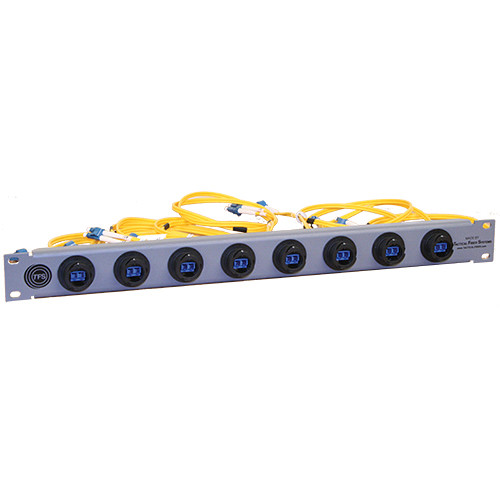 Tactical Fiber Systems Patch Panel with 8 BullsEye Duo Chassis Connectors & Patch Cables with LC Breakouts
