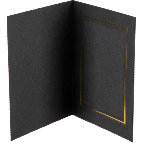 Tap Profit Line T-50 Portrait Folders (25-Pack Black/Gold 5 x 7