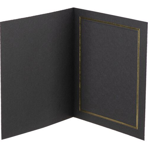 Tap Profit Line T-50 Portrait Folders (25-Pack Black/Gold 8 x 10