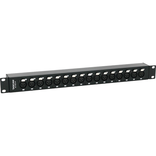 TASCAM BO-16DX/IN Rackmount 16-Channel XLR Female to DB25 Adapter