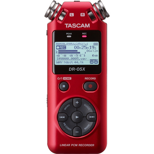 Tascam DR05X 2Input / 2Track Portable Audio Recorder DR05XR
