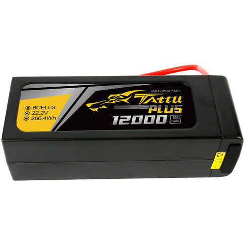 Tattu Plus 6-Cell 22.2V LiPo Smart Battery (12000mAh EC5)