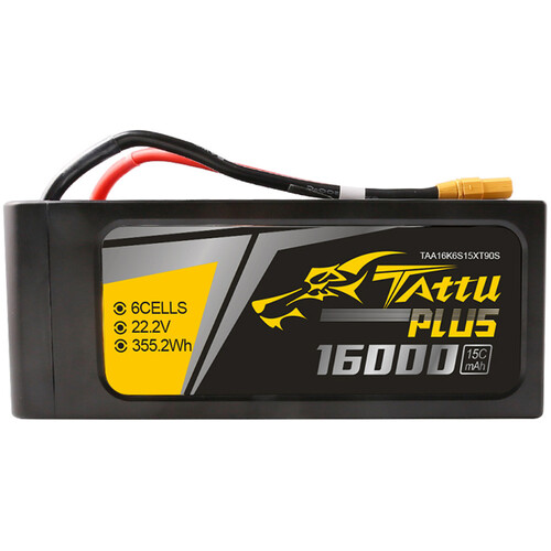 Tattu Plus 6-Cell 22.2V LiPo Battery Pack (16000mAh XT90S Plug)