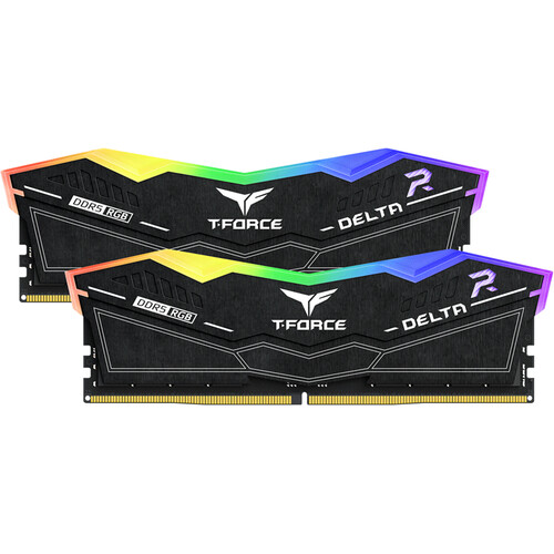 TEAMGROUP 32GB T-FORCE DELTA RGB DDR5 6400 MHz UDIMM Memory Kit (2 x 16GB Black)