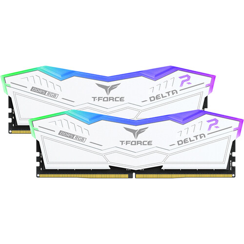 TEAMGROUP 32GB T-FORCE DELTA RGB DDR5 8000 MHz UDIMM Memory Kit (2 x 16GB White)