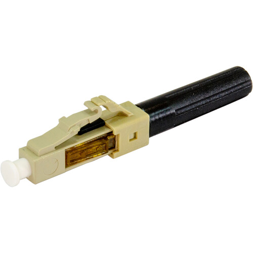 TechLogix Networx ECOConnector Multimode (OM1) LC Fiber Optic Click-On Connector (UPC 100-Pack Beige)