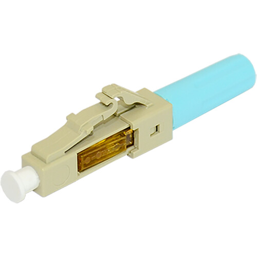 TechLogix Networx ECOConnector Multimode Distribution LC Fiber Optic Connector (UPC 50-Pack Aqua)