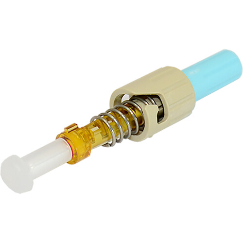TechLogix Networx ECOConnector Multimode Distribution ST Fiber Optic Click-On Connector (UPC 100-Pack Aqua)