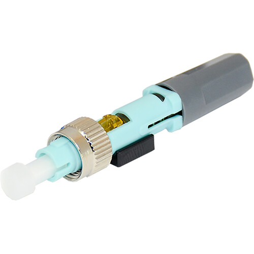 TechLogix Networx ECOConnector Multimode FC Fiber Optic Click-On Connector (UPC Aqua)