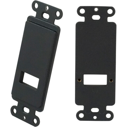 TechLogix Networx Single-Port Blank Wall Plate for MOFO PT Series Snap-In Inserts (Black)