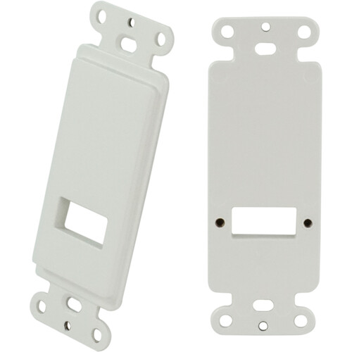 TechLogix Networx Single-Port Blank Wall Plate for MOFO PT Series Snap-In Inserts (White)