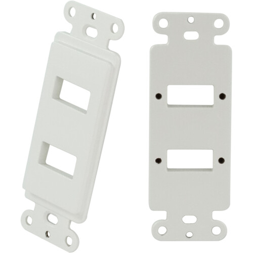 TechLogix Networx Dual-Port Blank Wall Plate for MOFO PT Series Snap-In Inserts (White)