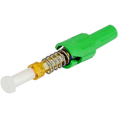 TechLogix Networx ECOConnector Single-Mode Distribution ST Fiber Optic Click-On Connector (APC 50-Pack Green)