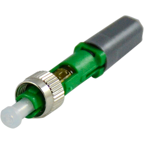 TechLogix Networx ECOConnector Single-Mode FC Fiber Optic Click-On Connector (APC 100-Pack Green)