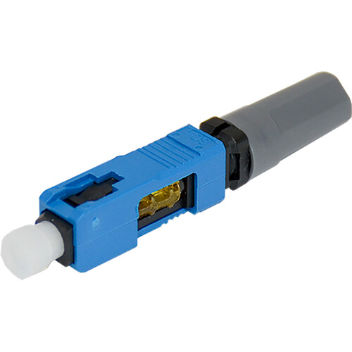 TechLogix Networx ECOConnector Single-Mode SC Fiber Optic Click-On Connector (UPC Blue)