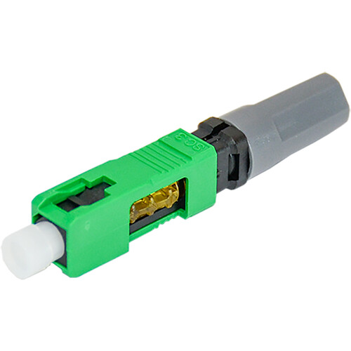 TechLogix Networx ECOConnector Single-Mode SC Fiber Optic Click-On Connector (APC 100-Pack Green)