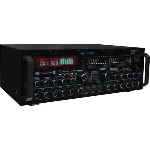 Technical Pro MM2000 Pro Mic Mixing Amp With USB SD Card and Bluetooth Inputs