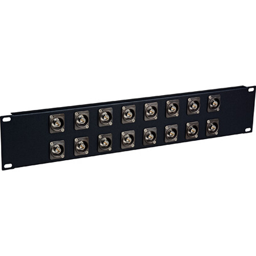 TecNec 16-Port 4K/8K 12G-SDI Feed-Through Grounded BNC Patch Panel (2 RU)